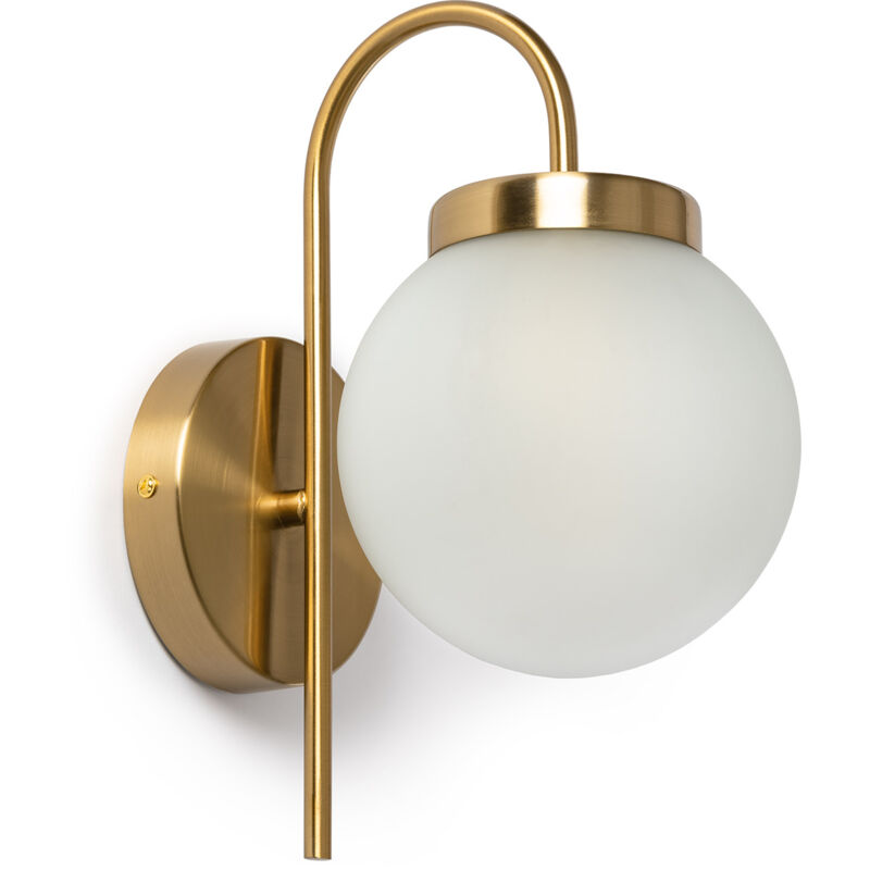 Ledkia - Lampe Murale Extérieur en Métal et Verre Rafha Doré