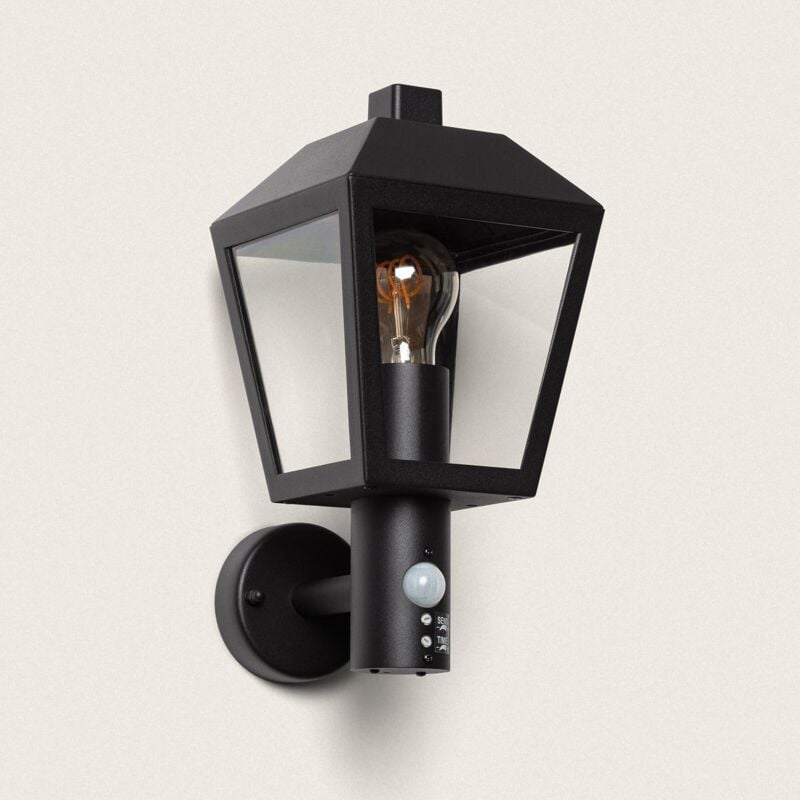 Lampe Murale Extérieure Aluminium avec Détecteur de Mouvement Mukom Noir