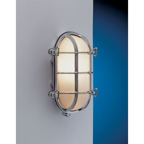 Lampe murale extérieure chrome résistant aux intempéries IP54 Maritim Haus