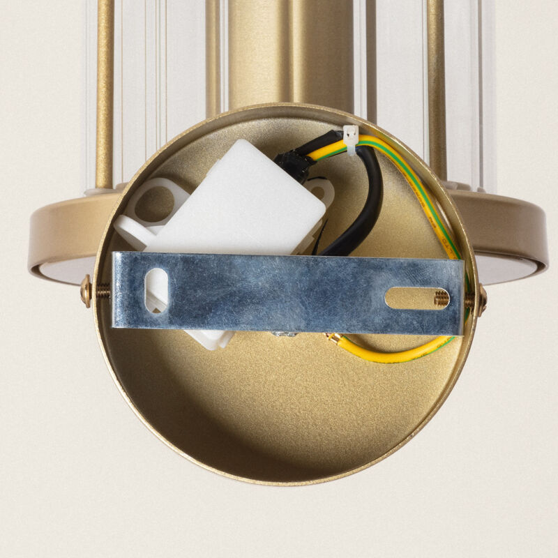 Lampe Murale Extérieure Verre Gauta Doré