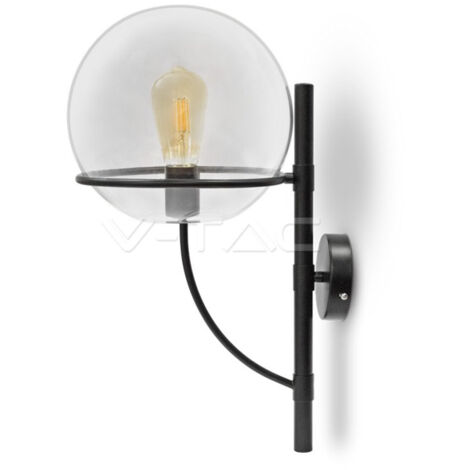 Lampe Murale Forme Globe Verre Transparent Elegant Vt-7226