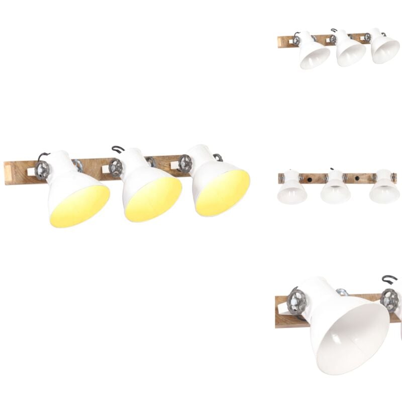 Lampe murale industrielle Blanc 65x25 cm E27 - Lampe Murale - Applique Murale - Luminaire Industriel - Éclairage Mural - Lampadaire