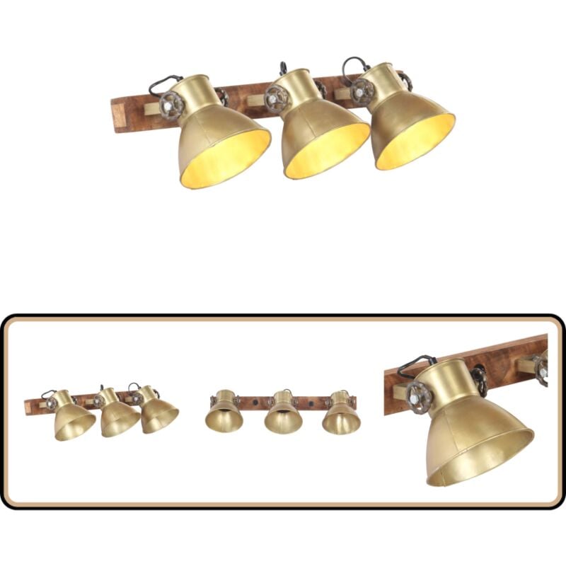 Lampe murale industrielle Laiton 65x25 cm E27 - Lampe Murale - Applique Murale - Lampadaire - Éclairage Mural - Décoration Intérieure