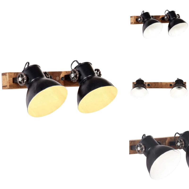 Lampe murale industrielle Noir 45x25 cm E27 - Lampe Murale - Applique Murale - Éclairage Mural - Lampadaire - Design Industriel