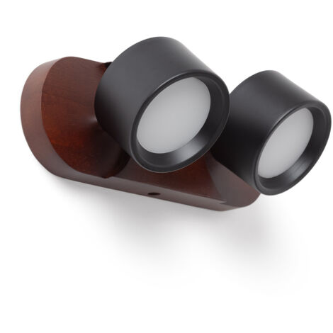 Lampe Murale LED 10W Métal CCT Sélectionnable Cundra 2 Spots Noir