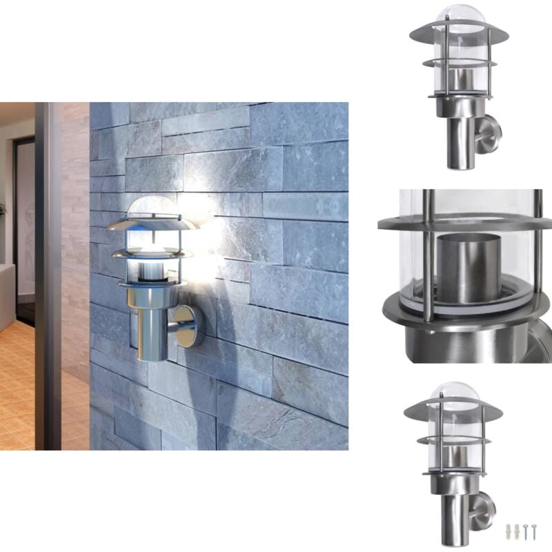 Lampe murale led de patio Acier inoxydable - Applique Murale - Éclairage Extérieur - Luminaire Extérieur - Lampe Murale - Inox