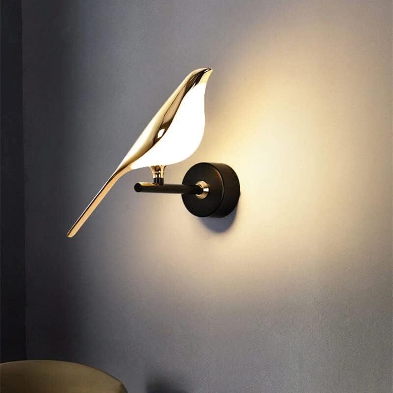 Lampe murale Magpie séjour TV fond Applique murale Lampe de chevet pour chambre d'hôtel de luxe Lampe murale rouge simple et créative pour oiseaux