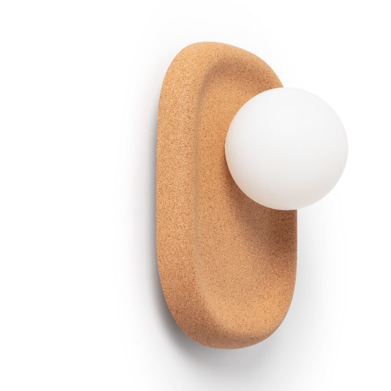 Lampe Murale Métal et Liège Leshna Naturel