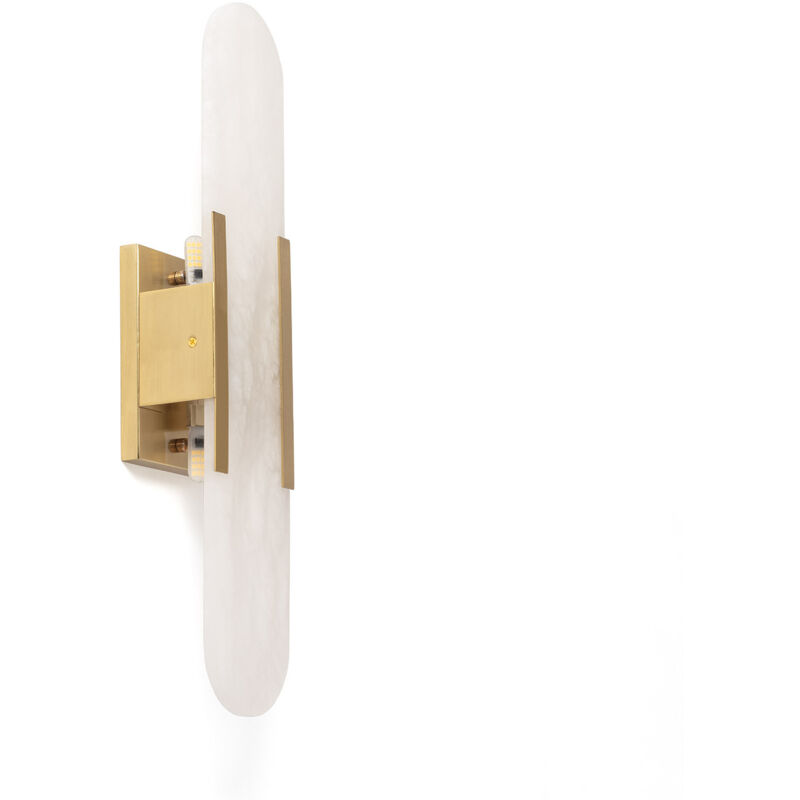 Lampe Murale Métal et Marbre Nandra Doré