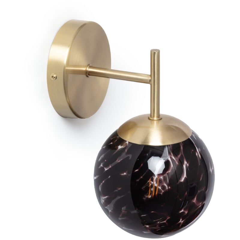 Lampe Murale Métal et Verre Pardo Doré