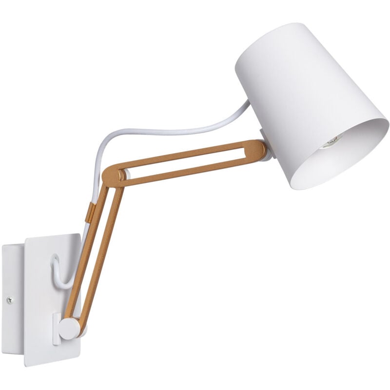 Ledkia - Lampe Murale Articulée Métal Thincke Blanc