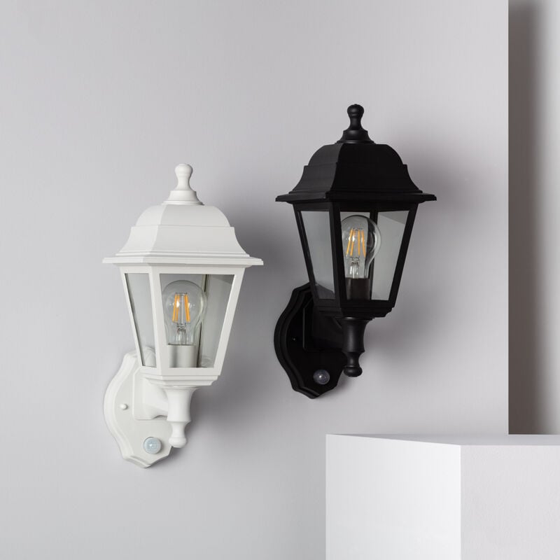 Ledkia - Lampe Murale Extérieure avec Détecteur de Présence pir Mini Villa Blanc
