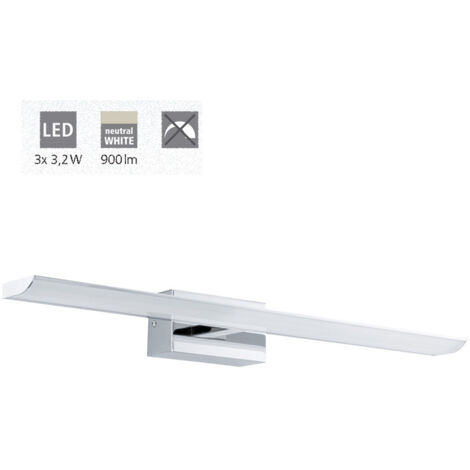 Lampe murale miroir Tabiano LED L60,5 cm - Chrome - Argent