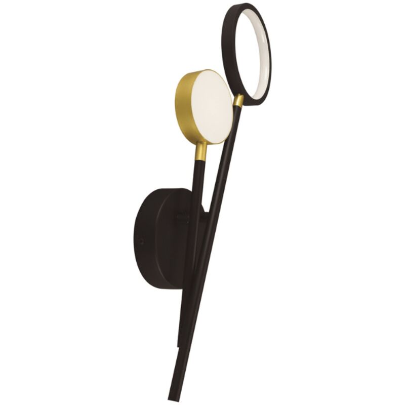 Lampe Murale Moderne Noire et Or 10W - Deux Bras Lumineux - SILAMP