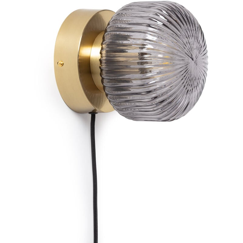 Lampe Murale Métal et Verre Windsor Doré