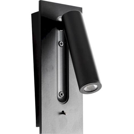Lampe murale noire contemporaine en aluminium patiné - Noir patiné élégant