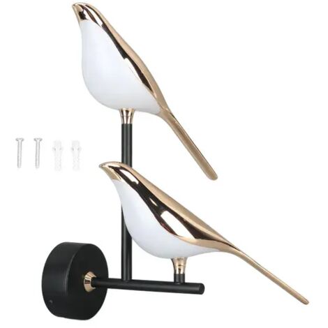Lampe Murale Oiseau Nordique 4500k Lumière Naturelle Moderne Led Décorative Pour Salon Chambre 85-265v