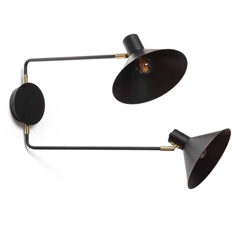 Efectoled - Lampe Murale Orientable Métal Aleya ii Noir