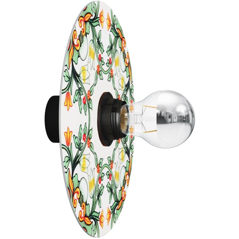 Lampe murale ou de plafond avec abat-jour effet majolique - Waterproof IP44 Avec ampoule - Noir Lampe murale ou de plafond avec abat-jour effet majolique - Waterproof IP44 Avec ampoule - Noir