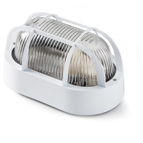 LAMPE MURALE OVALE BLANC E27 - 60 W