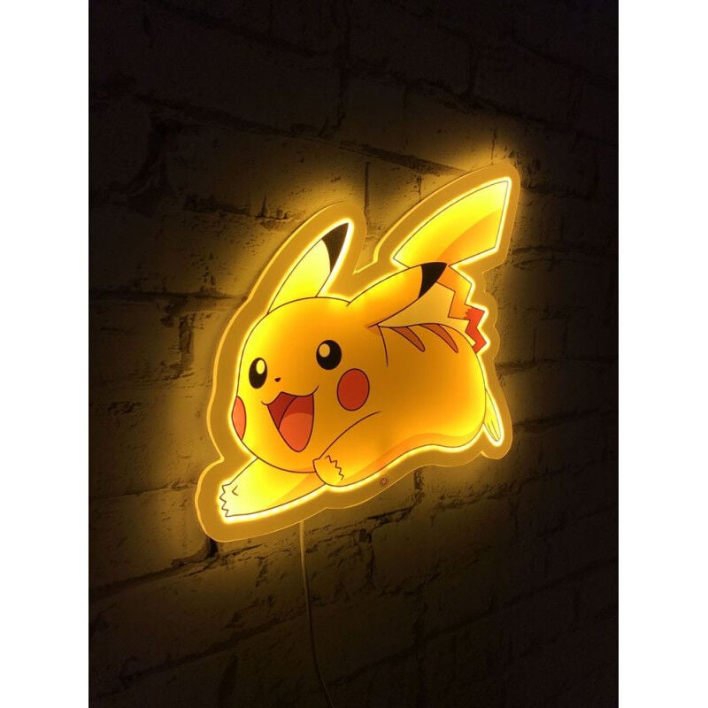 Teknofun - Lampe Murale Pikachu Pokémon led Style Néon