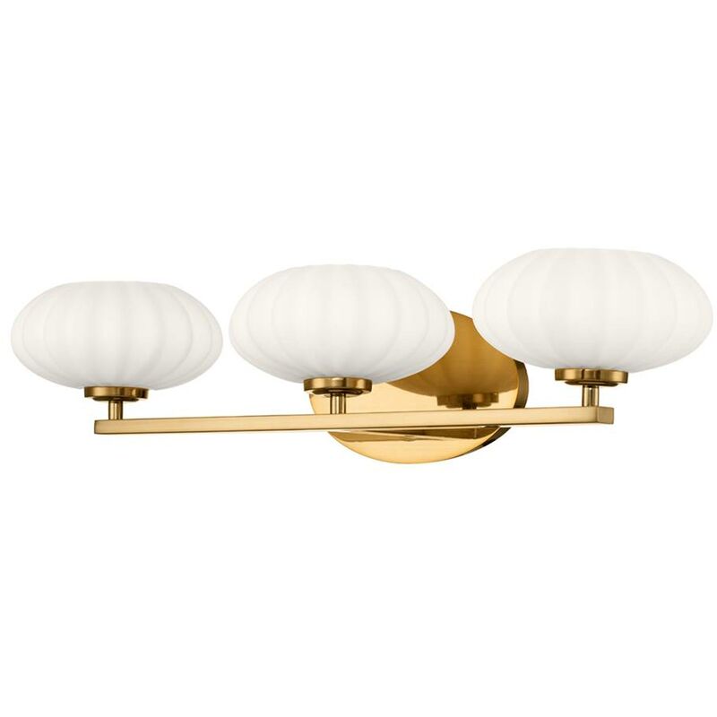 Lampe murale Quintatesse pim G9 3W led IP44 3000K Steel, or Opale Verre Satin Satine l: 21,9 cm h: 15,4 cm b: 63,5 cm Dimmable