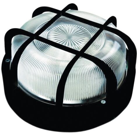 LAMPE MURALE RONDE NOIRE E27 - 100 W