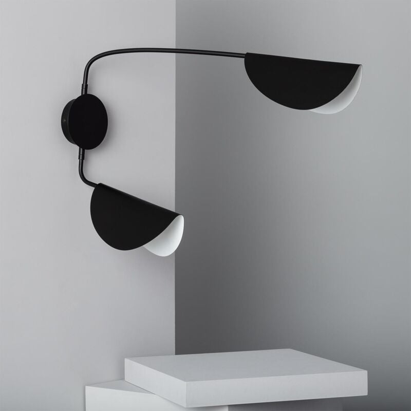 Ledkia - Lampe Murale Orientable Métal Sendai Noir