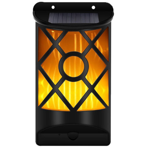 Lampe murale solaire scintillante, éclairage décoratif d'extérieur, en forme de flamme, idéal pour un jardin, une cour