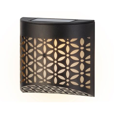 Lampe murale solar motif noir flower