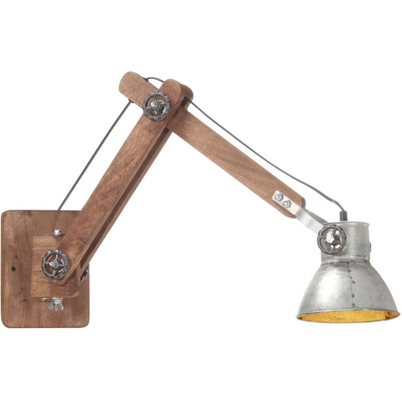 Lampe murale Style industriel Argenté Rond E27 Vidaxl