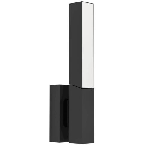 Lampe murale Ugento Steel LED Black 2x4.5W 3000K IP44 L: 6cm H: 31,5 cm