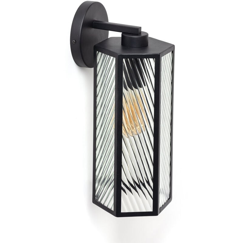 Lampe Murale Verre Hadley Noir