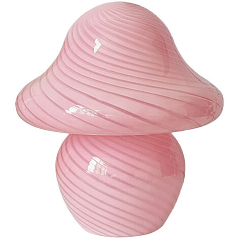 Lampe Mushroom Night Light Minimaliste Lumière LED Blanche Orange Rose Main Béton Verre Rouge Bleu Hiver Multi Haute Déclaté [Lampe de nuit] [Lampe Mushroom] [LED] [Verre et béton]