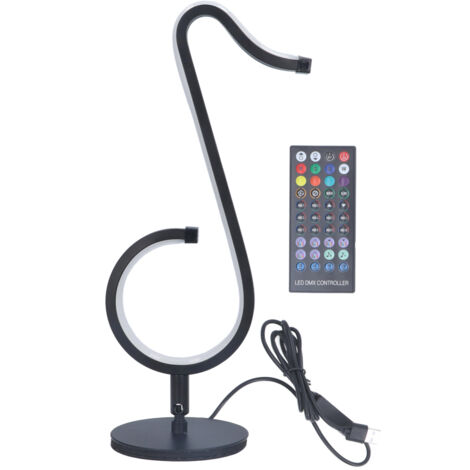 Lampe musicale télécommandée RGB en forme de note de musique, lampe de chevet romantique pour chambre à coucher