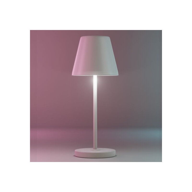 Lampe Nomade Luce Tactile D'extérieur Métal Blanc