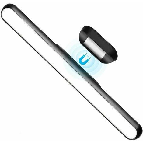 Lampe Nuit Placard Commande Tactile Dimmable, 3W Lumière de Miroir magnétique Stick-on n'importe où, Liseuse Rechargeable par USB, Lampe pour Miroir Cosmétique Salle, Cabinet, Étagère, Armoire