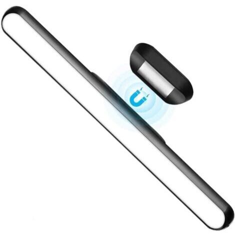Lampe Nuit Placard Commande Tactile Dimmable, 3W Lumière de Miroir magnétique Stick-on n'importe où, Liseuse Rechargeable par USB, Lampe pour Miroir Cosmétique Salle, Cabinet, Étagère, Armoire-