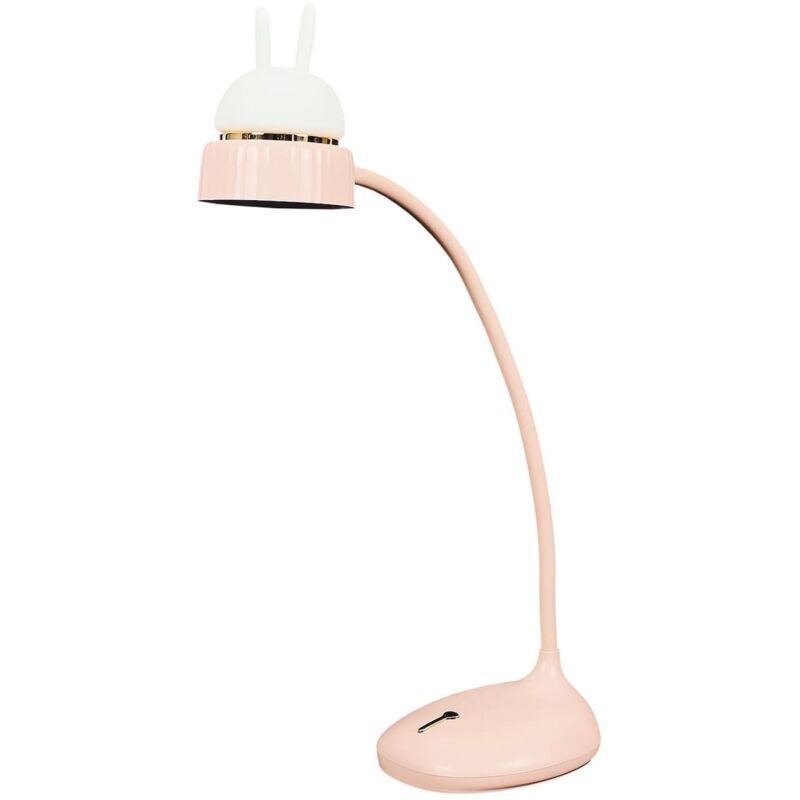 Lampe ou veilleuse de bureau led chat rose kawaii rechargeable avec 3 niveaux de luminosité