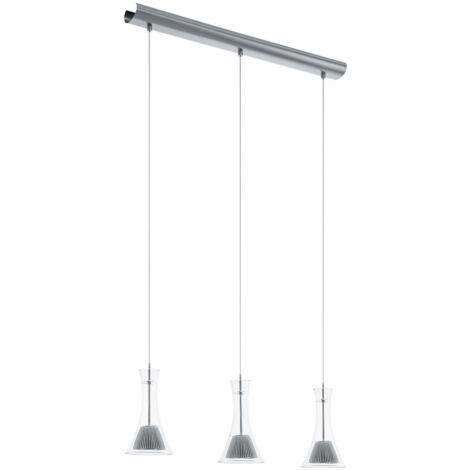 Lampe pendante à 3 lampes Musero nickel - 93793
