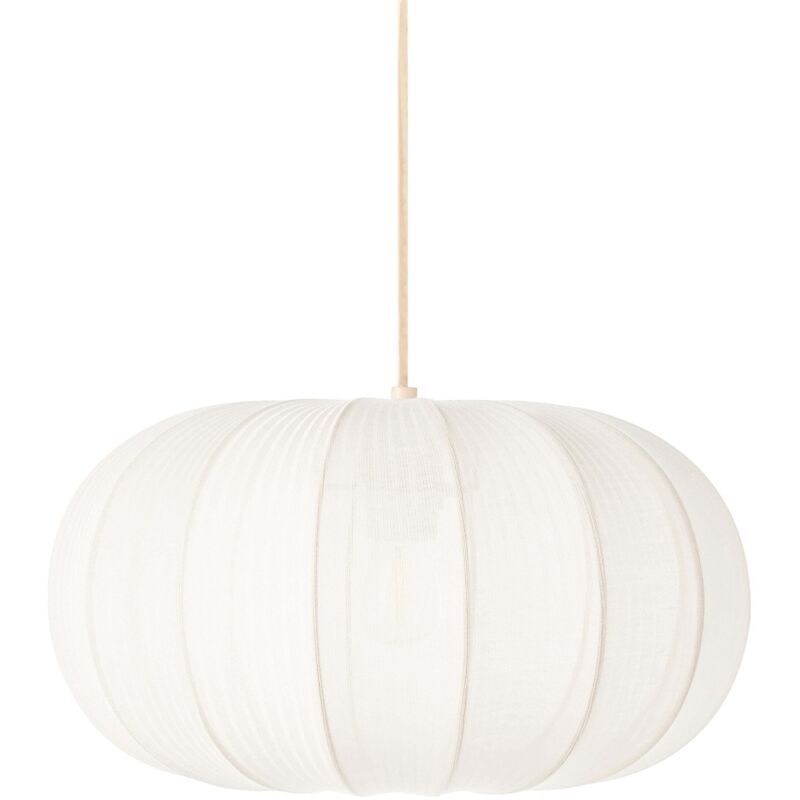 Lampe Pendante Design Moderne Plafonnier Abat-jour en Nylon Synthétique Blanc Tocuyo