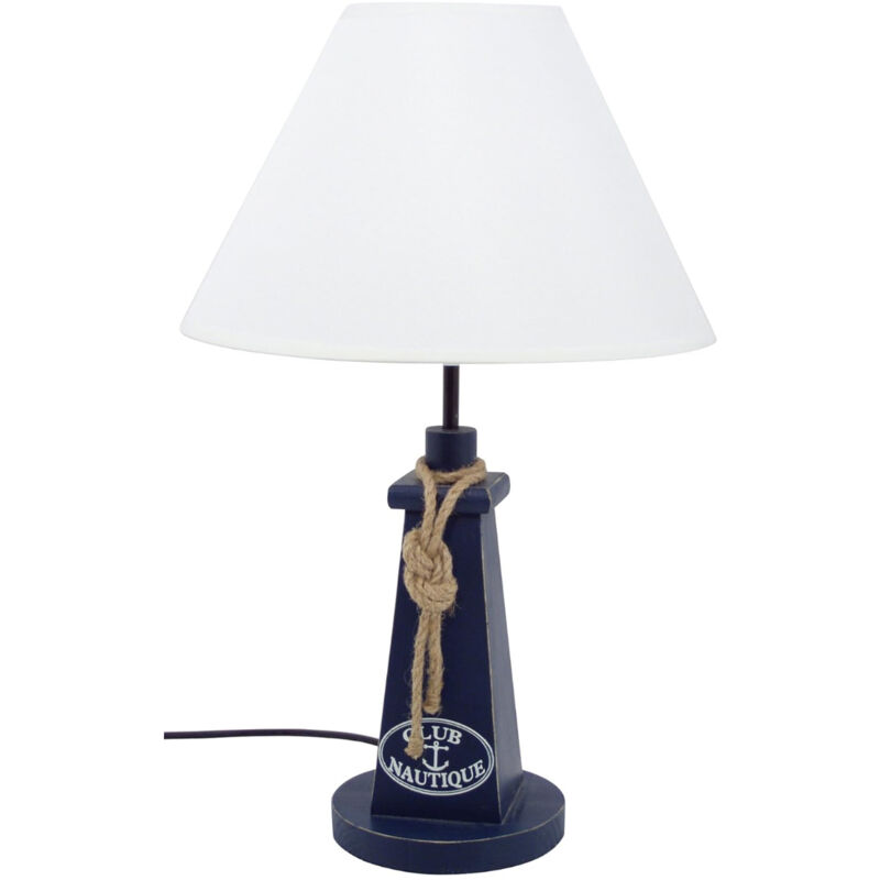 Lampe phare maritime bleu 48 cm