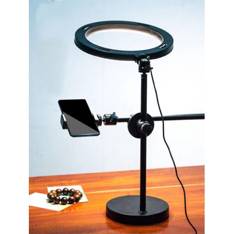 Lampe photographique LED à flux continu de 26 cm