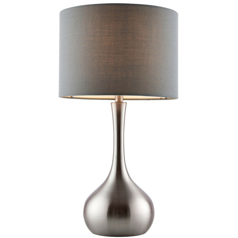Endon - Piccadilly - Lampe de table tactile Nickel satiné, E14
