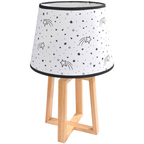 Lampe pied bois enfant