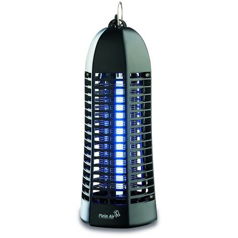 Lampe piege anti moustique PLEIN AIR Noir - Décharge électrique 1000V - Champ action 20 m2