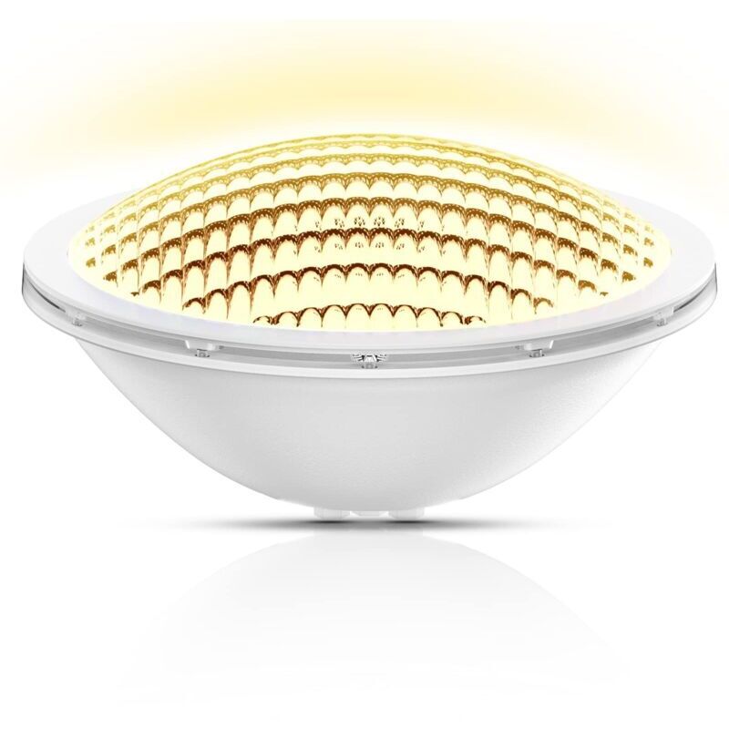 RHG Lampe Piscine PAR56,18W Spot Piscine Etanche IP68 LED de Piscine Submersible Lumière 12V DC/AC,3000K Blanc Chaud