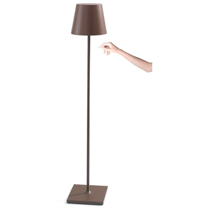 Lampe led rechargeable et dimmable Poldina Pro xxl Corten 150 cm avec batterie jusqu'à 12 heures
