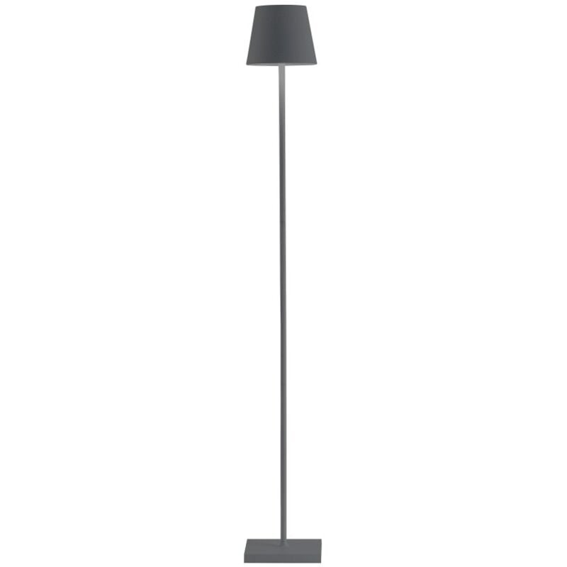 Lampe LED Poldina Pro L Gris Foncé rechargeable et dimmable 122cm avec batterie jusqu'à 12 heures