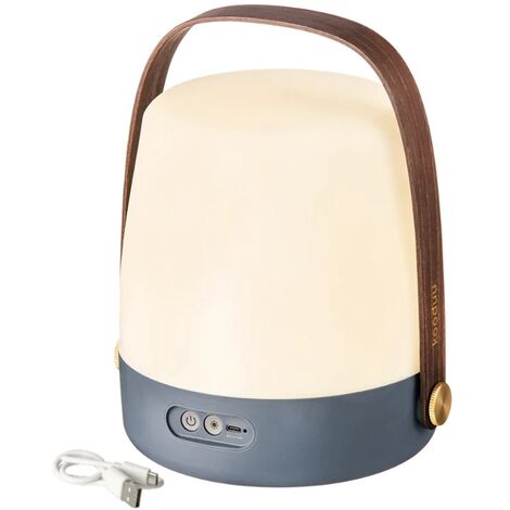 Lampe portable lite-up - lumière dimmable, rechargeable via usb - utilisation intérieure et extérieure, couleur bleu - Kooduu - Lite-up Ocean 2.0